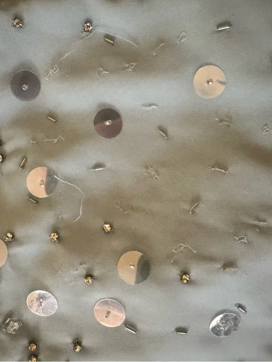 Oh Polly Strapless Embellished Light Blue Two-Piece Gown - Picture 7 of 16